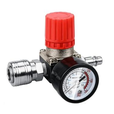 Imagem de 1/4-inch Pressure Regulator Control Valve Switch With Gauge 175 PSI For Air Compressor(Four holes A)
