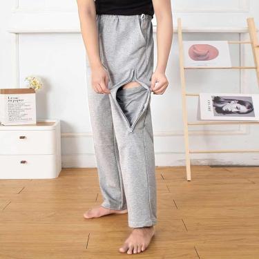 Imagem de Calças Iontinee Calças De Cateter, Calças De Cuidados Com Pacientes Para Mulheres E Homens Com Bolsos Ocultos, Calças De Pacientes Roupas De Cuidados Com Pacientes Para Diálise, B, XXL