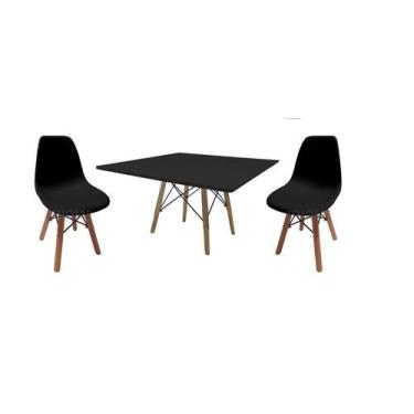 Imagem de Mesa Quadrada infantil 80cm Branco Eiffel Charles Eames - jthome