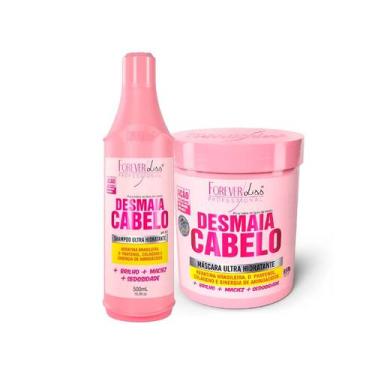 Imagem de Kit Desmaia Cabelo Shampoo 500ml Máscara 950ml Forever Liss - Forever 