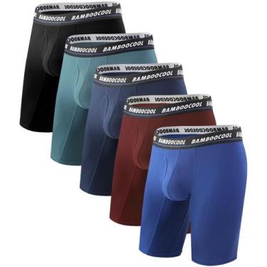 Imagem de Cuecas boxer masculinas de perna longa BAMBOO COOL Multipack
