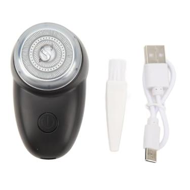 Imagem de Aparador de barba elétrico recarregável P20, portátil, mini aparador de barba de viagem para homens, tipo C, carregamento rápido, faca motorizada, design compacto para viagens de negócios