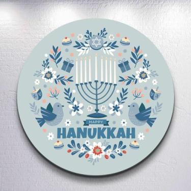 Imagem de Capas Decoração Luzes Hanukkah Cultura Festa Menorá Sublimadas Painel 