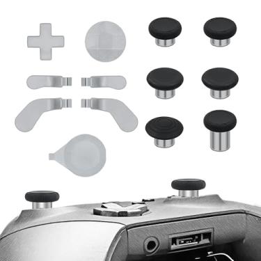 Imagem de Mcbazel 13 in 1 Metal 6 Swap Thumbsticks Joysticks, 4 Trigger Paddles, 2 D-pads with Adjustment Tool and Carry Case for Xbox One Elite Series 2 Controller - Silver