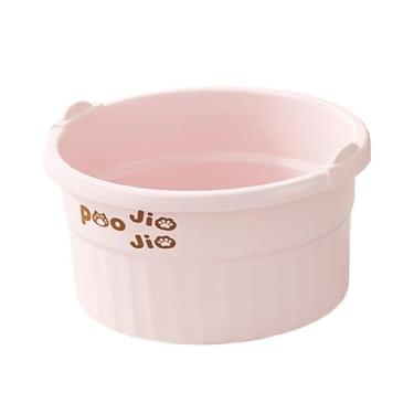 Imagem de OIIBWQ Banheira para banho de pés Balde prático e resistente para banho de pés em casa para imersão de pés, unhas e tornozelos, Rosa, S