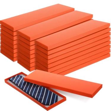 Imagem de Shinylin 24 caixas de presente de embrulho de gravata homens mulheres meias cachecóis caixas de presente com tampas 35 x 10 x 0,75 cm caixa de presente de papelão a granel para dia dos namorados