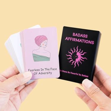 Imagem de JGMGWJ Cartões de afirmação positiva para mulheres, 60 cartões motivacionais diários, inspiradores, autocuidado, espiritual, mindfulness, presentes de aniversário para mulheres