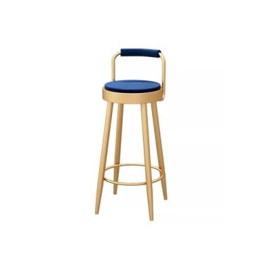 Imagem de hezhuhe2258 Cadeira de bar, cadeiras de bar, leve e luxuosa, encosto doméstico, mesa invertida, bancos altos minimalistas