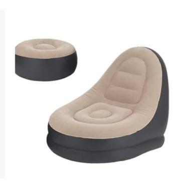 Imagem de Sofá Inflável Portátil - Material Durável Anti-Rasgo, Rápido De Montar, Perfeito Para Espaços Pequenos E Locações