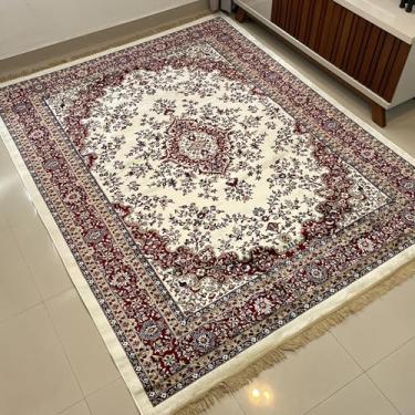 Imagem de Tapete Sala 2,00x2,50 M Belga Persa Clássico Franja Luxo Medalhão Tabriz (Modelo 5)