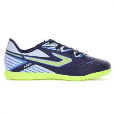 Imagem de Chuteira Topper Futsal Liga Azul Marinho Branco e Verde - Masculino-Masculino