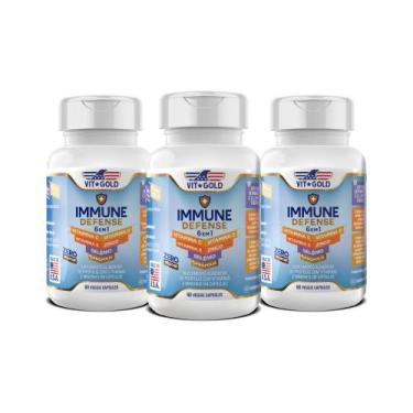 Imagem de Multivitamínico Immune Defense Vitgold Kit 03 Unidades