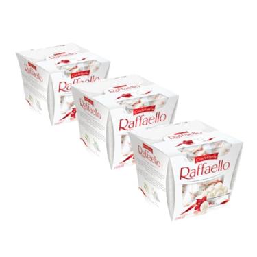 Imagem de Chocolate Bombons Raffaello Ferrero 3 Caixas de 15 Unidades