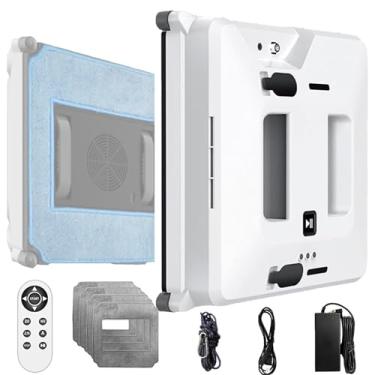 Imagem de ASnwpaK Robot limpa-vidros, limpador elétrico inteligente, sujidade de 3000 Pa pulverizador de água automático 3 modos proteção contra cortes de energia, para janelas, azulejos