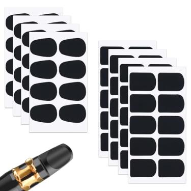 Imagem de 72 peças de almofadas de bocal de saxofone e clarinete, adesivo de silicone espesso para saxofone tenor alto oval e almofadas quadradas para músicos iniciantes