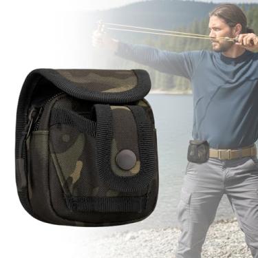 Imagem de Bolsa tática de munição de estilingue 2 em 1, bolsa de munição de catapulta de caça e rolamentos de esferas de aço, pacote de equipamentos utilitários para uso ao ar livre para homens e mulheres