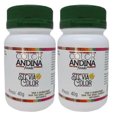 Imagem de Adoçante Stévia Color Andina 40g 100% Natural - 2 Potes