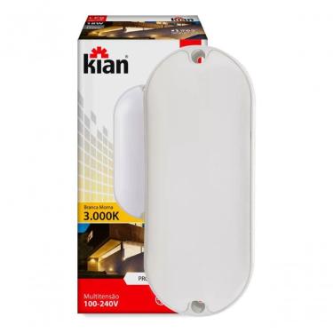 Imagem de Kit 5 Luminárias Led Tartaruga Oval 12w Branca Morna 3000k