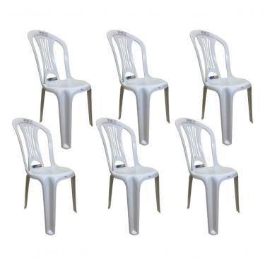 Imagem de 06 Und Cadeira Plastica Sem Braço Bistro Mor