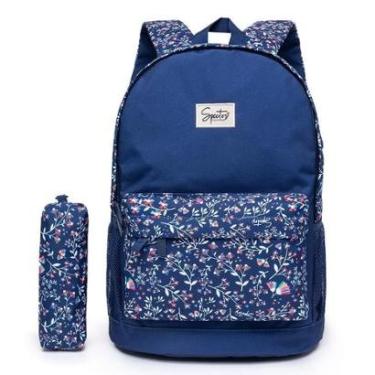 Imagem de Mochila Escolar Feminina Spector Com Estojo Espaçosa Original Moderna 19 Litros-Feminino