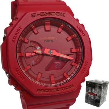 Imagem de Relógio Casio Masculino G-Shock Carbon Core Guard Vermelho GA-2100-4AD