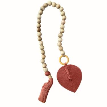 Imagem de Colar de Mesa Decorativo em Madeira e Macramê Adordo Enfeite Home Decor - 1m | Estilo Boho Chic | Terracota