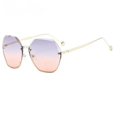 Imagem de Óculos de Sol Femininos Estilosos Sem Armação, Óculos de Sol Femininos Modernos com Proteção UV par