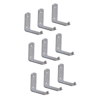 Imagem de Kit 9 Suporte Para Extintor De Incêndio Chapa L 2 Furo 6x5cm