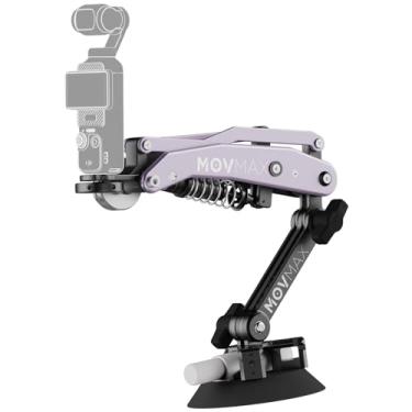Imagem de Movmax Braço de lâmina para DJI Pocket 3 (Rosa), suporte de câmera com ventosa com parafuso 1/4, acessórios DJI Osmo Pocket 3 Suporte para carro