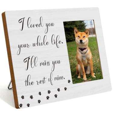 Imagem de Porta-retrato memorial de cachorro de estimação para dono de cães I'll Miss You the Rest of Mine presentes para alguém que perdeu um cachorro, decoração de mesa para casa, sala de estar, quarto, mesa