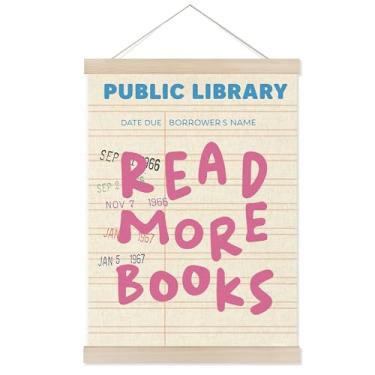Imagem de Welshower Reading Nook Corner Room Decor Poster Hanger Frame, Funky Y2K Preppy Read More Books Bookish Wall Art Prints Decor for Library Book Nook Corner Room Classroom, 30 x 40 cm