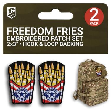 Imagem de Bluyellow Patch de batatas fritas Freedom, gancho bordado e laço engraçado militar tático americano Freedom Patch para mochila, colete tático, arnês para cães, MOLLE, Airsoft, adesivos de arma, 5 x 7