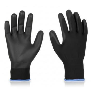 Imagem de 50 UNIDADES Kit Pares Luva Pu Tatil Black Multiuso Mecanico Serviços Gerais (M)