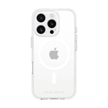 Imagem de Case-Mate Capa protetora resistente e transparente compatível com Apple iPhone 16 Pro, transparente (bordas elevadas para proteção de tela e câmera, proteção contra quedas de 3,5 m, anel Mag-Safe