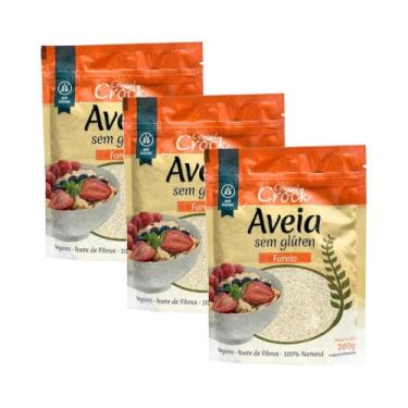 Imagem de Kit com 3 Pouchs de Farelo de Aveia sem Glúten de 200g cada - Cereal Crock