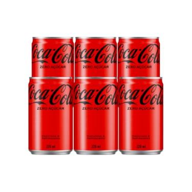 Imagem de Pack de Coca-Cola sem açucar Lata 220mL 6 unidades