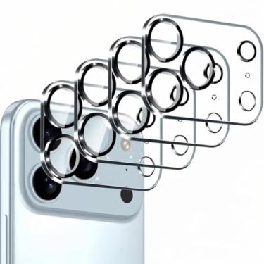 Imagem de Pacote com 4 protetores de lente para câmera iPhone 17 Pro - [Proteção contra quedas] Tela de vidro temperado 9H [Atualização da nova versão] 【Não é compatível com 17 Pro Max】