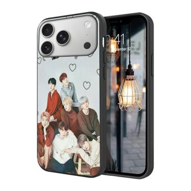 Imagem de WWDIYHOUSE Capa compatível com iPhone 17 Pro Max, design exclusivo legal TPU macio à prova de choque para homens/mulheres/meninas/meninos (Fashion-BTS-8)