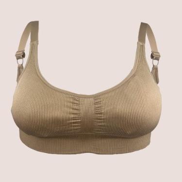 Imagem de Sutiã Comfort Zee Rucci Com Bojo Removível Sem Costura, Bege, 46
