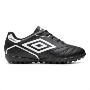 Imagem de Chuteira Society Umbro Manchester Jr (Preto/Branco, BR, Criança de 9 a 12 anos, Numérico, 30)