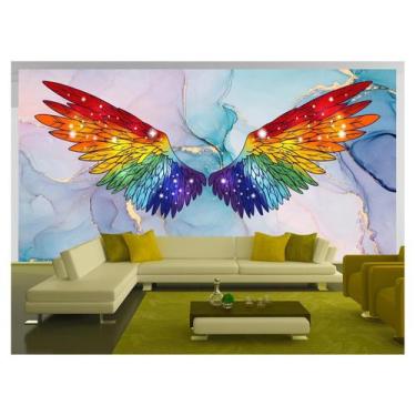 Imagem de Papel De Parede 3D Arte Asas Selfie Insta Cores 3,5M Tra173 - Você Dec