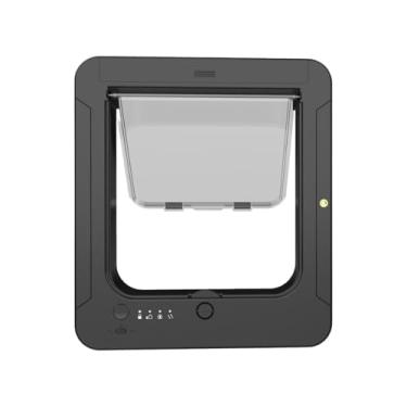 Imagem de Porta Para Cães Com Microchip,Portão Inteligente Para Gatinhos Com Controle Remoto E 2 Coleiras Sensoras - Portão Automático com Sensor para Cães | Para Interior Exterior Porta