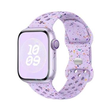 Imagem de Pulseira De Borracha Colorida Para Apple Watch Band 44mm 45mm 46mm 49m