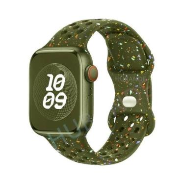 Imagem de Pulseira De Borracha Colorida Para Apple Watch Band 44mm 45mm 46mm 49m