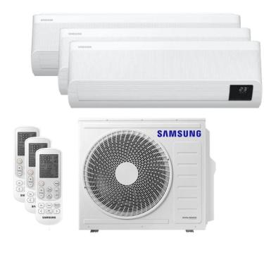 Imagem de Ar Condicionado Multi Tri Split Samsung Wind Free 24000 BTUs (2x9000+1x18000) Quente e Frio Inverter R410 220V
