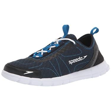 Imagem de Sapato aquático masculino Speedo Watercross híbrido, marinho/branco (8)
