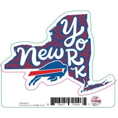 Imagem de Adesivo NFL Buffalo Bills 7,6 cm com nome do estado