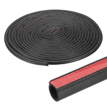 Imagem de PATIKIL Tira de vedação de borracha em forma de D de 12 m, decapagem de tempo de porta de borracha EPDM autoadesiva de 5/23 cm para barco, trailer, carro, caminhão, fuzileiro, portas/janela de garagem