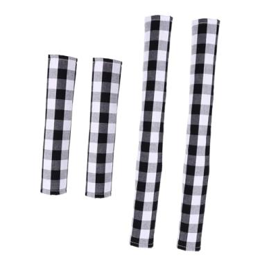 Imagem de SOLUSTRE Conjunto de protetores de maçanetas de porta, pacote com 4, capas de maçanetas de forno, capas antiderrapantes para eletrodomésticos