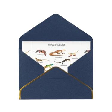 Imagem de SKKNT Diferentes tipos de cartões comemorativos com estampa de lagarto para todas as ocasiões, convites de festa de aniversário de casamento, 12,7 x 15,2 cm